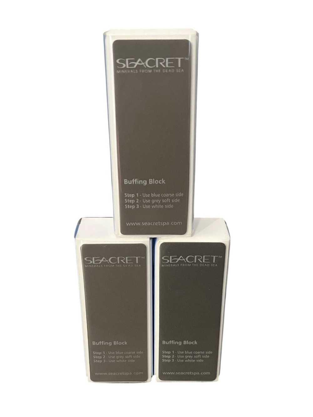 Seacret Buffing Block 4 Way Nail Manicure Lot of 3 Dead Sea Minerals Self Care